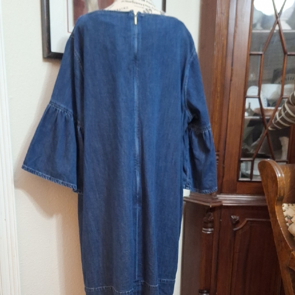 Ralph Lauren Dark Indigo Denim Shift Dress - Picture 3 of 11